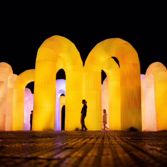 Sky Castle by ENESS illuminated at Singapore Night Festival in Bras Basah.Bugis