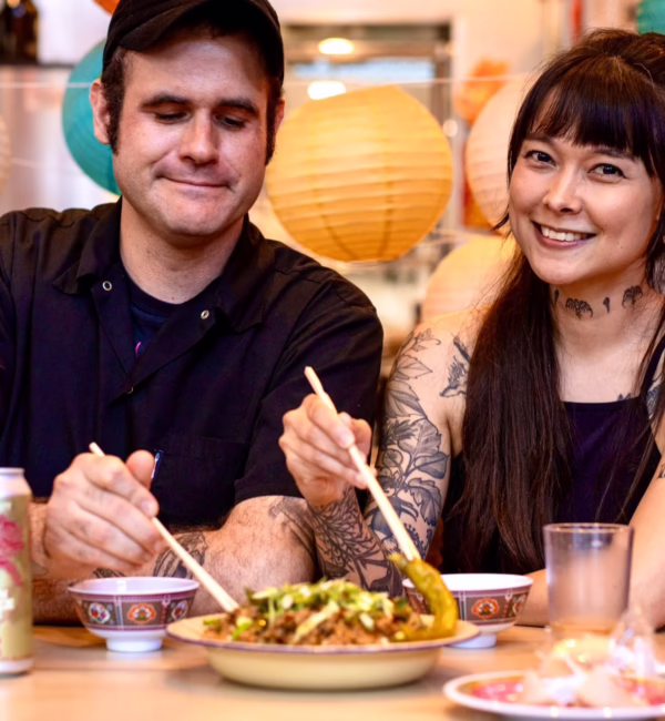 C-Y Chia and Shane Stanbridge of Lion Dance Cafe