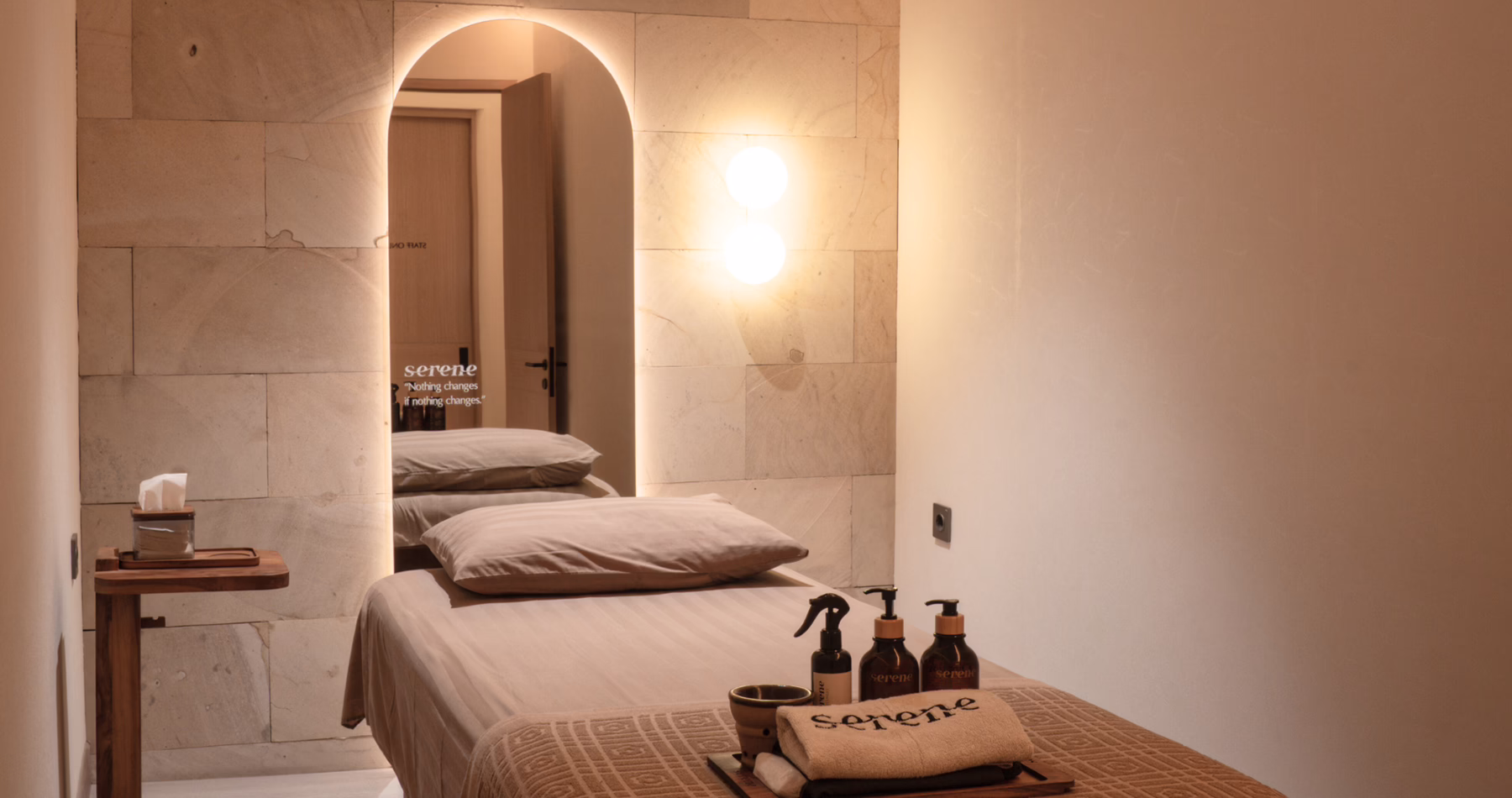 Private VIP treatment room at Serene Wellness in Jakarta