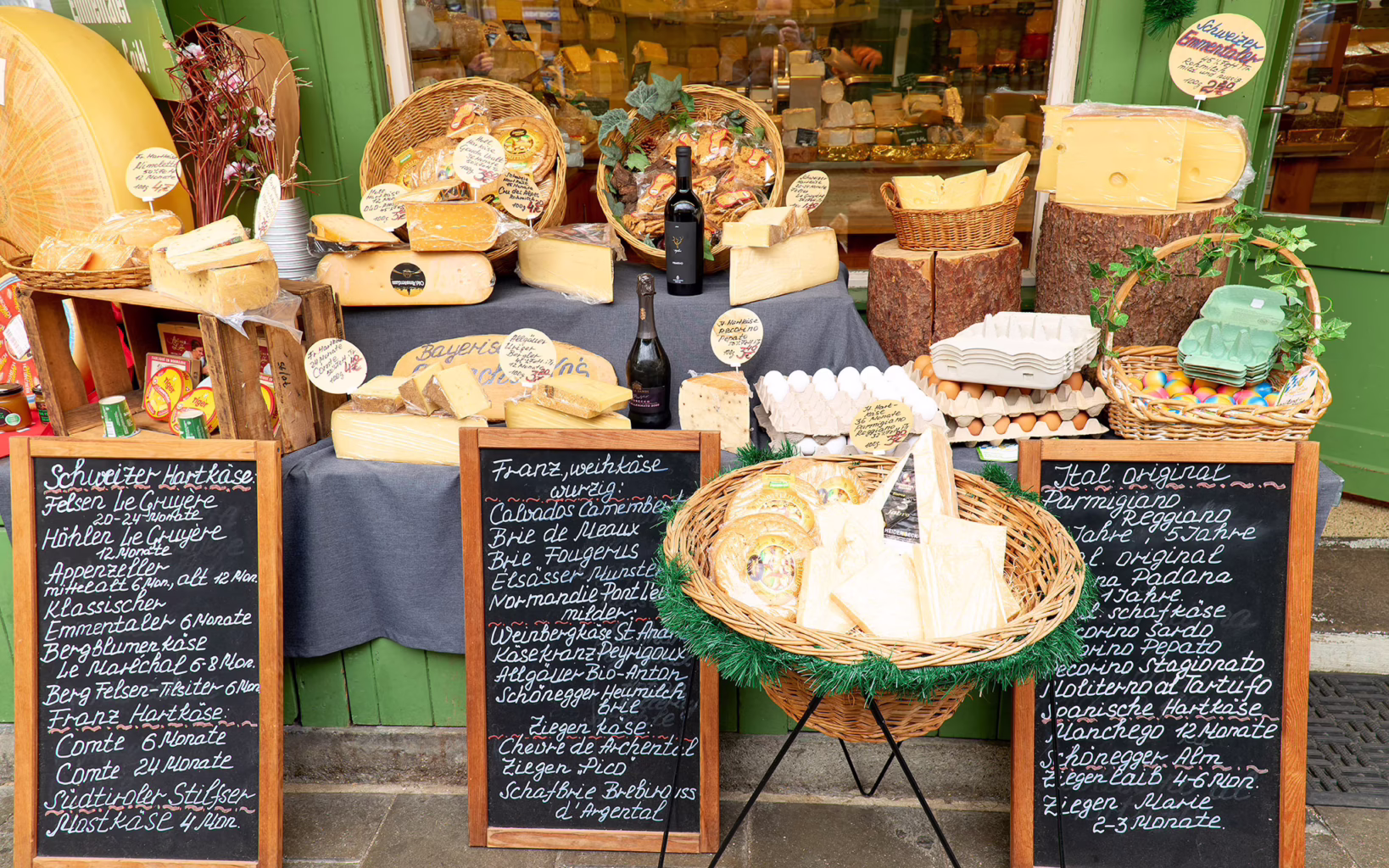 Food and fresh produce at Viktualienmarkt in Munich