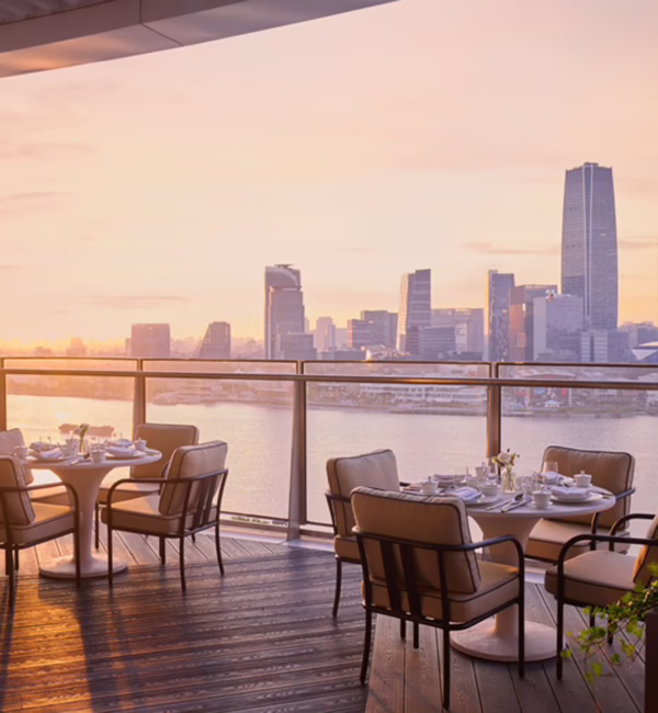 Exterior of Fu Cheng at Waldorf Astoria Shanghai Qiantan overlooking the Huangpu River
