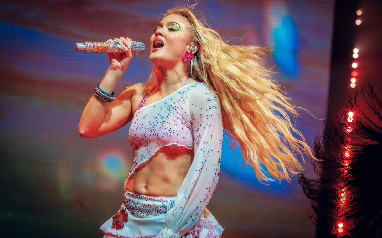 Zara Larsson performing on stage
