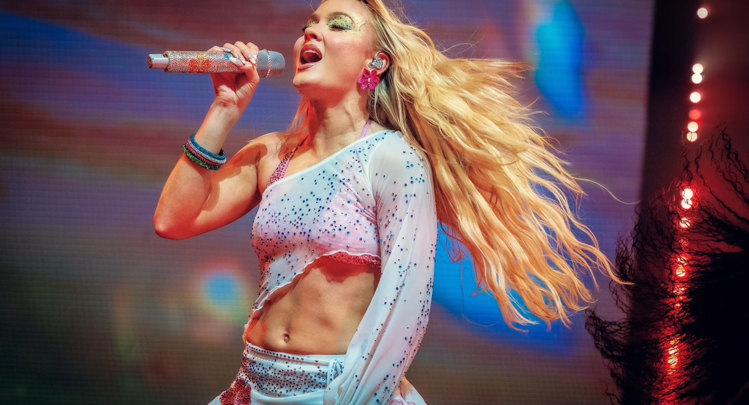 Zara Larsson performing on stage