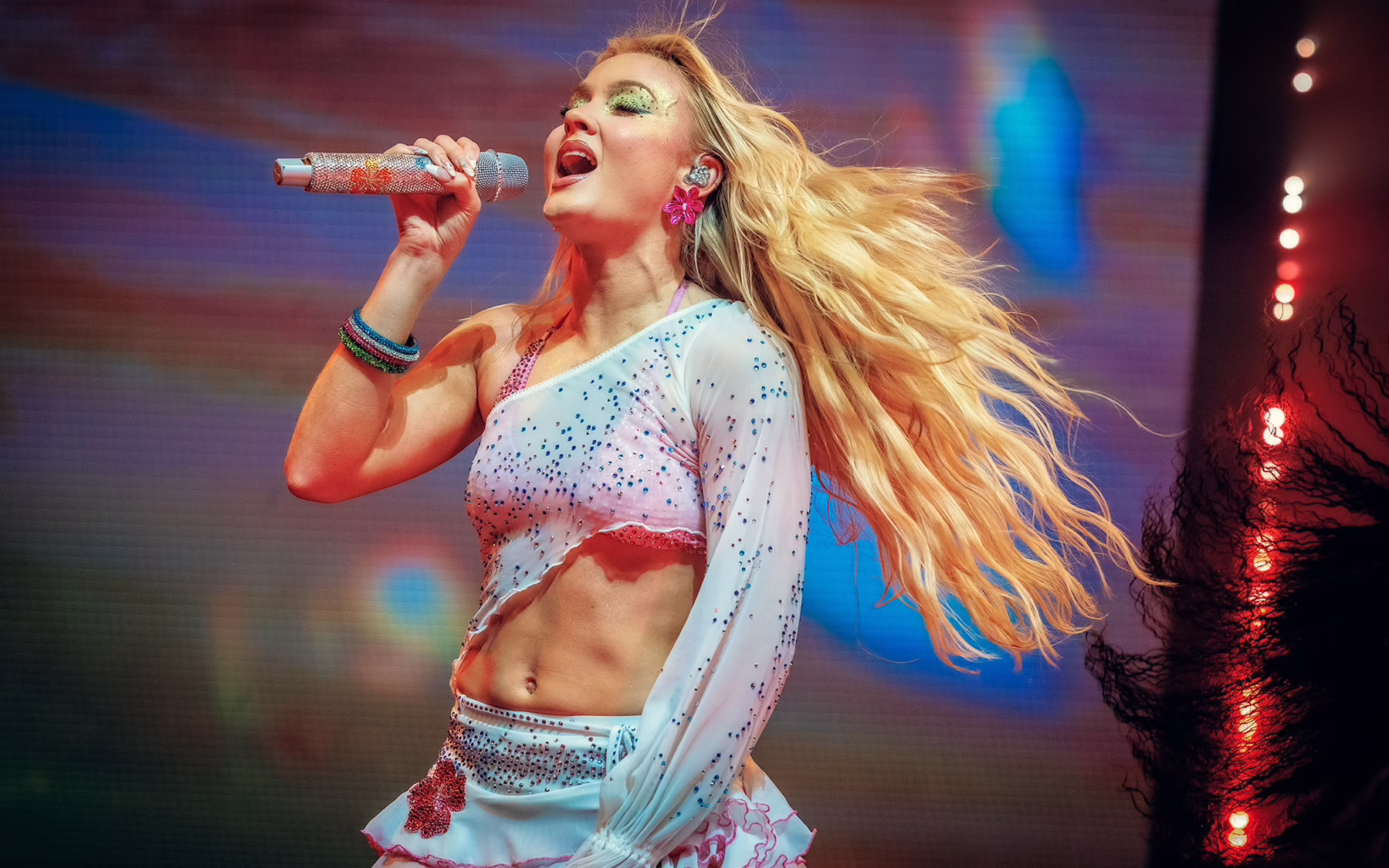 Zara Larsson performing on stage