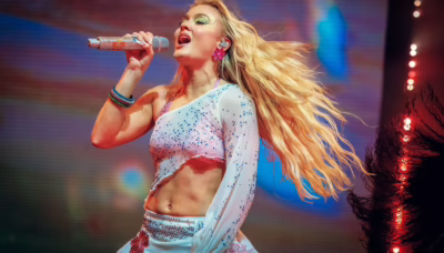 Zara Larsson performing on stage