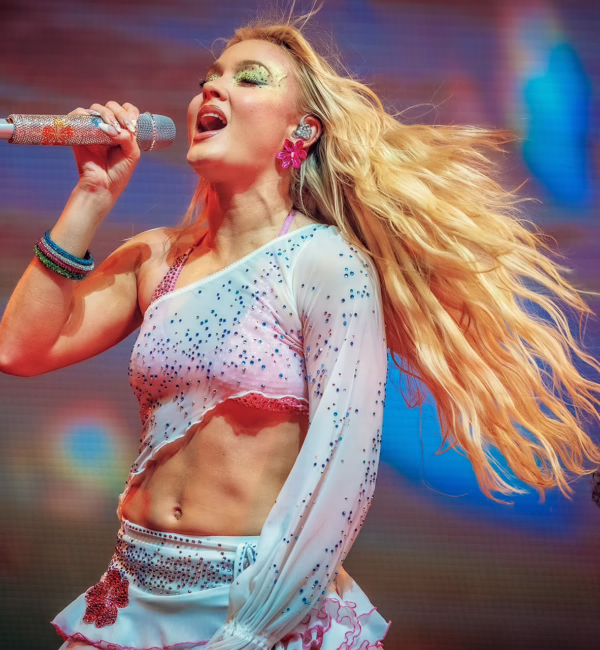 Zara Larsson performing on stage