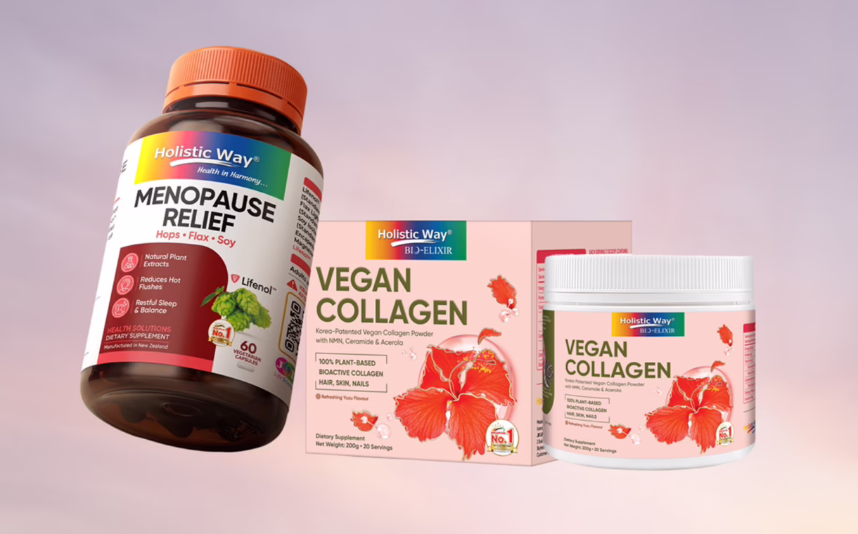 Holistic Way Menopause Relief and Vegan Collagen supplements