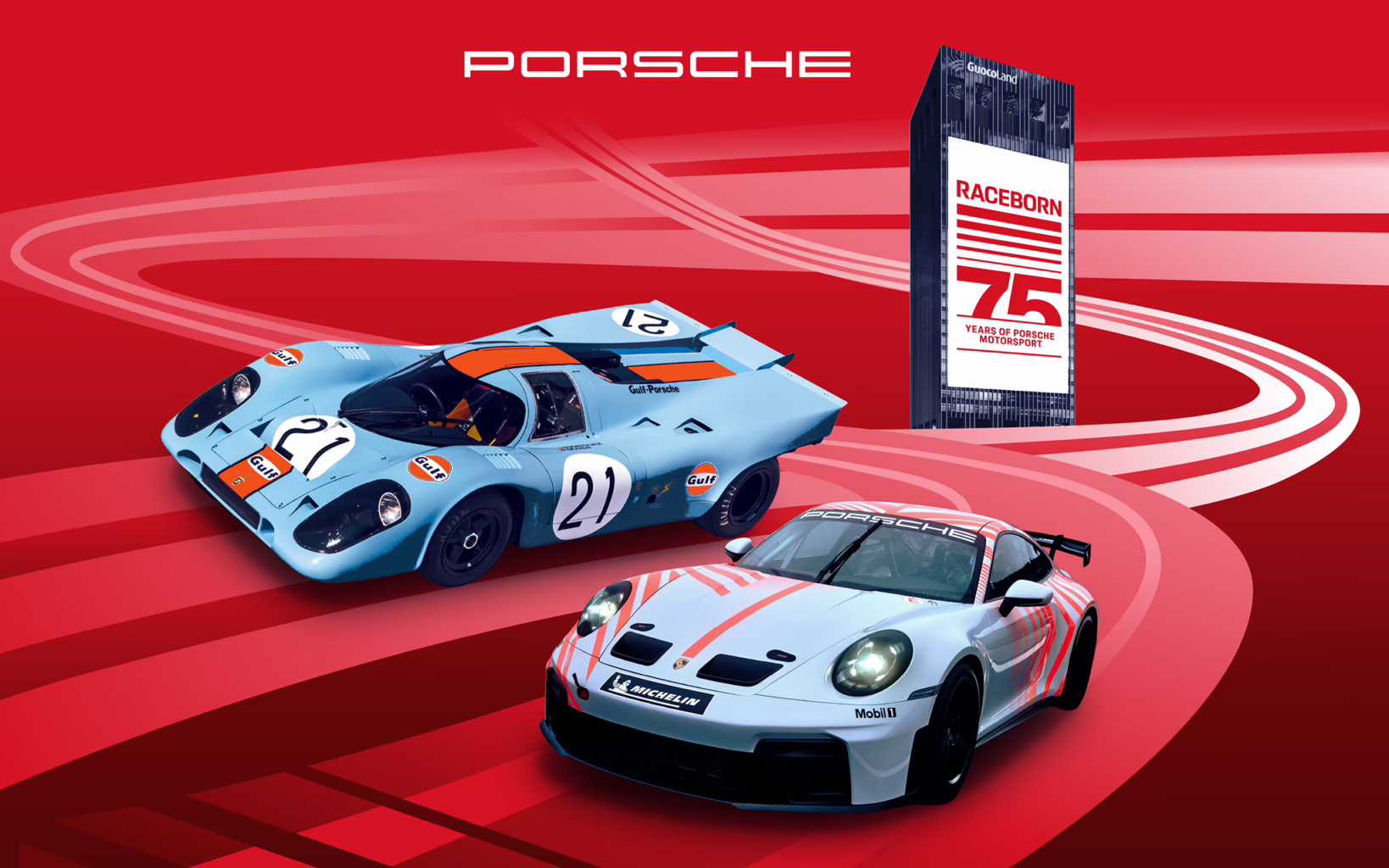 Porsche luxury automotive brand banner
