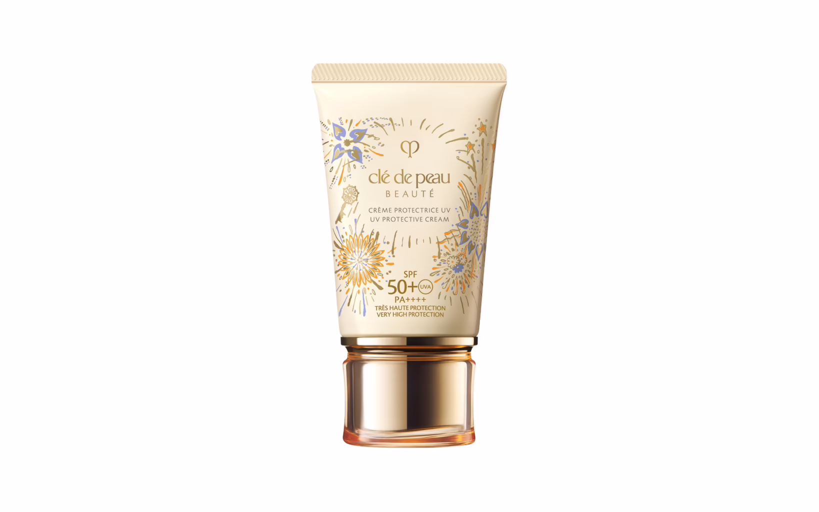 Clé de Peau Beauté UV Protective Cream SPF50+ PA++++ in limited-edition floral packaging