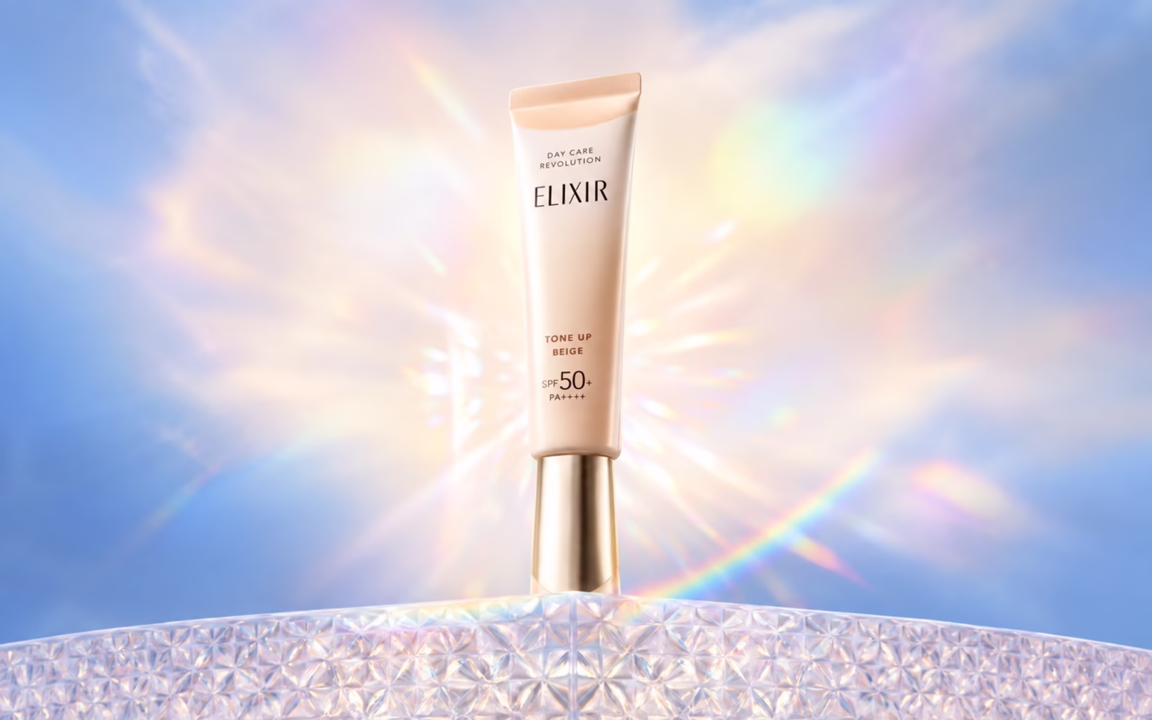 Elixir Day Care Revolution Tone-Up Pure Beige SPF50+ PA++++ sunscreen and makeup primer
