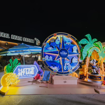 Explore glowing Disney-themed installations on Sentosa after dark as part of A Magical Island Adventure: Let’s Set Sail with Disney Cruise Line