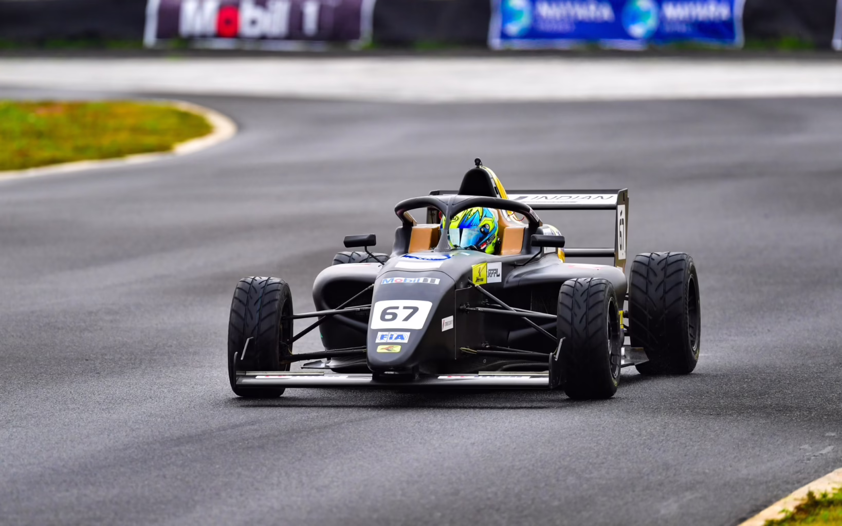 Singapore race car driver Kareen Kaur on the F4 track