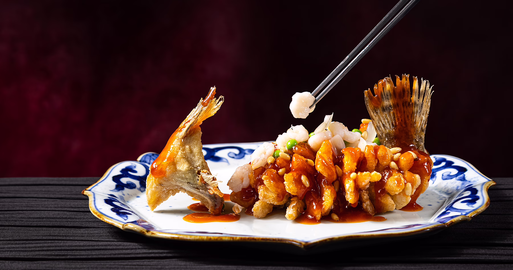 Deep-fried Mandarin fish at 500 Wei Hai Road in Alila Shanghai