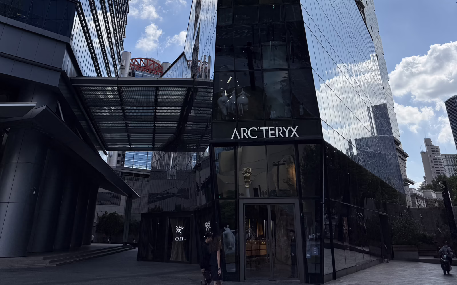 Exterior of Arc’teryx Museum Shanghai, the outdoor brand’s four-storey museum-concept flagship in Shanghai.