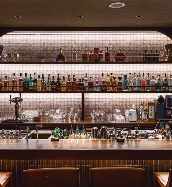 Peranakan-inspired interior of Asian Flush cocktail bar in Shanghai, featuring Chinese, Malay and European design influences.