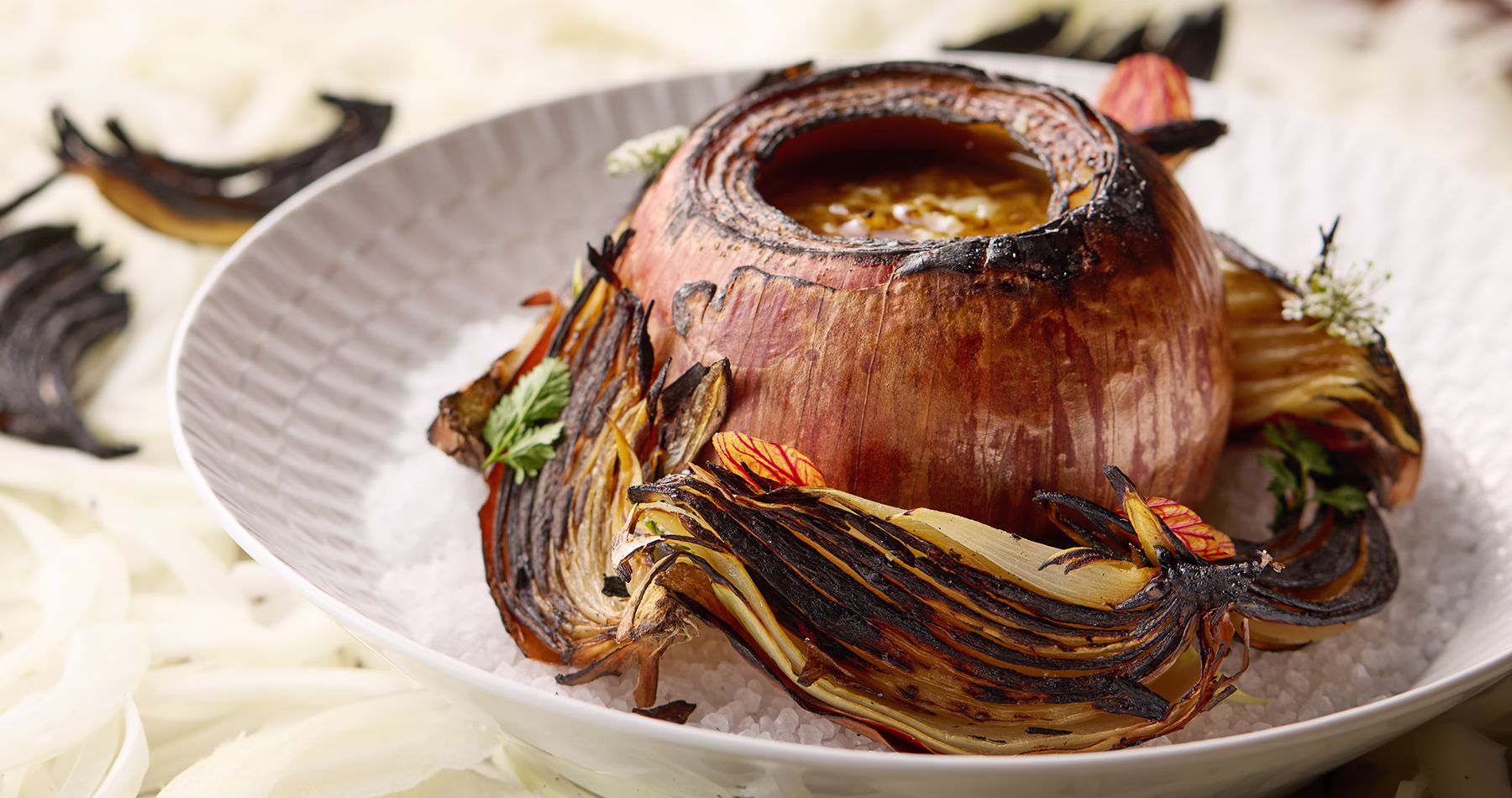 French onion soup served at PHÉNIX in The PuLi Hotel and Spa, Shanghai.