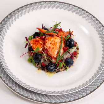 Singapore Airlines First Class citrus marinated lobster