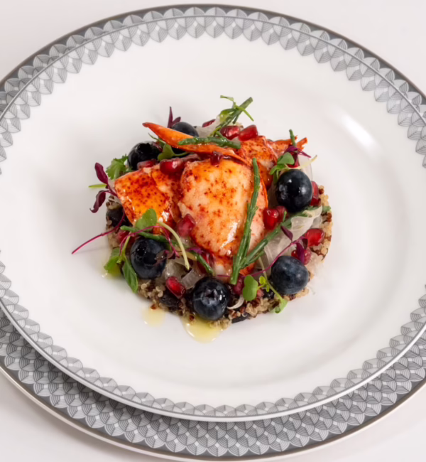 Singapore Airlines First Class citrus marinated lobster